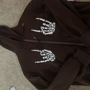 SHEIN Chocolate Brown Hoodie